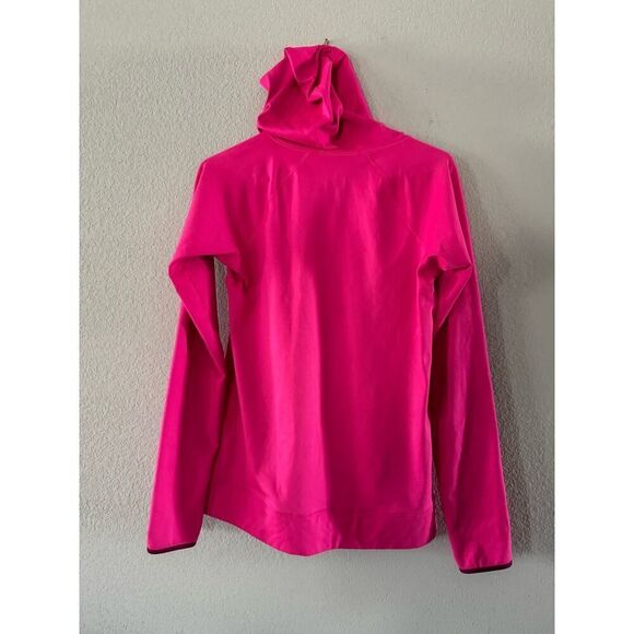 Nike Pro Women's Size Medium Long sleeves Pullover Hoodie Bright Pink - Picture 2 of 3